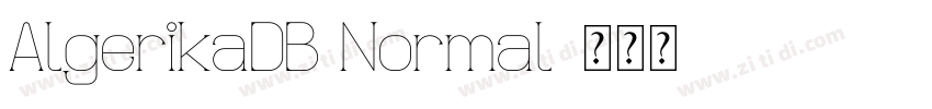 AlgerikaDB Normal字体转换